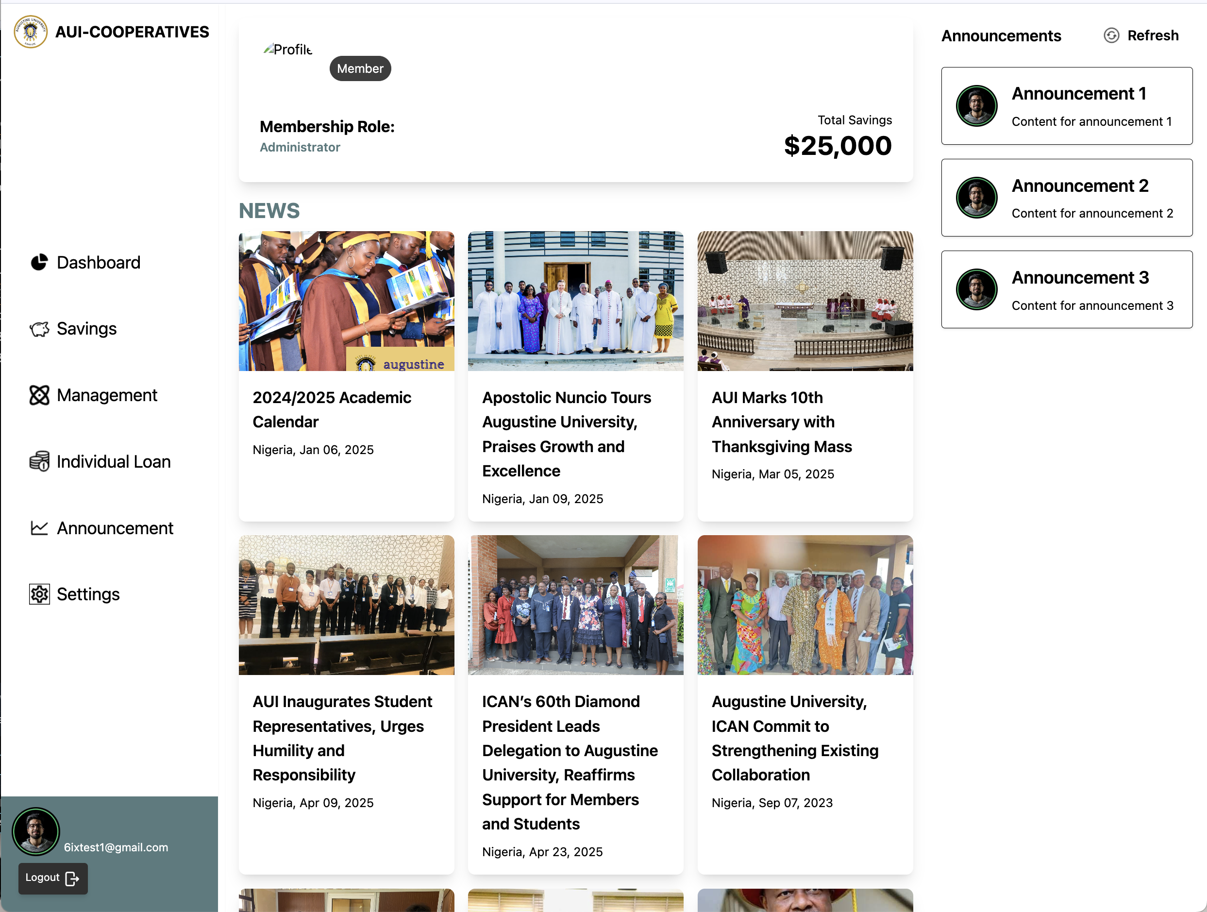 AUI Cooperatives platform